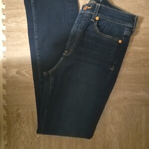 SPANX Dark Blue Straight Leg Jeans